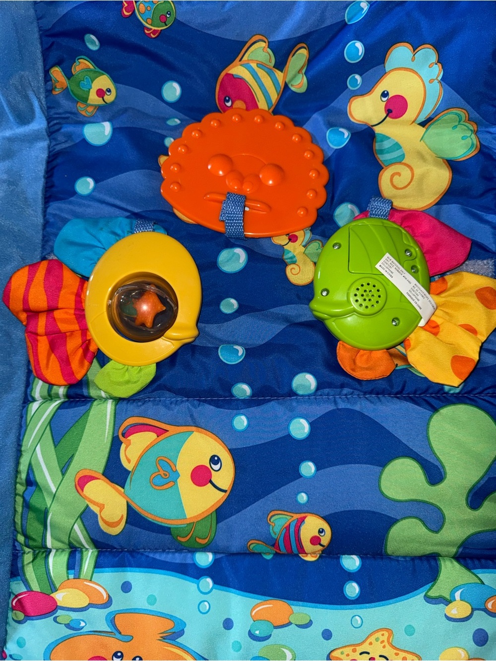 Blue & Green Ocean Play Gym for Babies - Interactive Tummy Time Mat - Picture 6 of 8